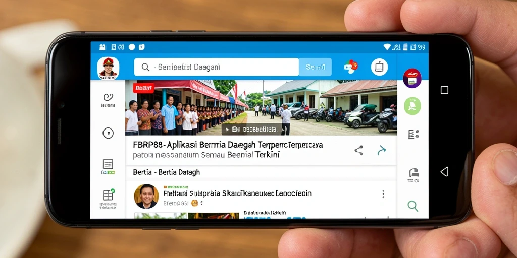 Tampilan antarmuka FBRP88 dengan berbagai kategori berita daerah.