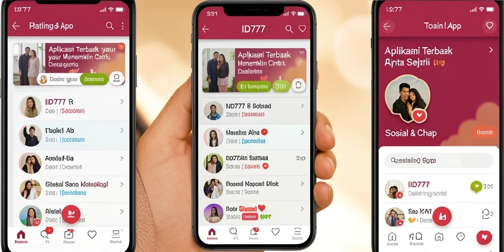 Tampilan antarmuka pengguna ID777 yang modern dan user-friendly.