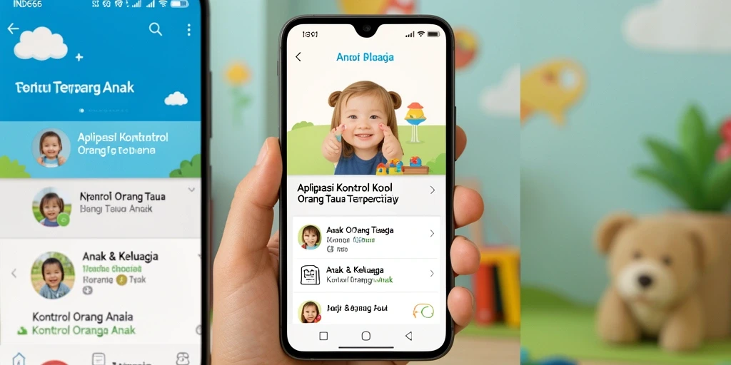 Tampilan antarmuka aplikasi Kontrol Orang Tua Anak yang intuitif.
