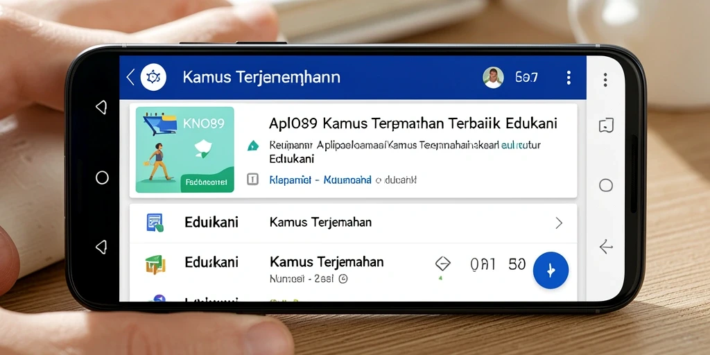 Tampilan antarmuka KNO89 yang sederhana dan mudah digunakan untuk Kamus Terjemahan.