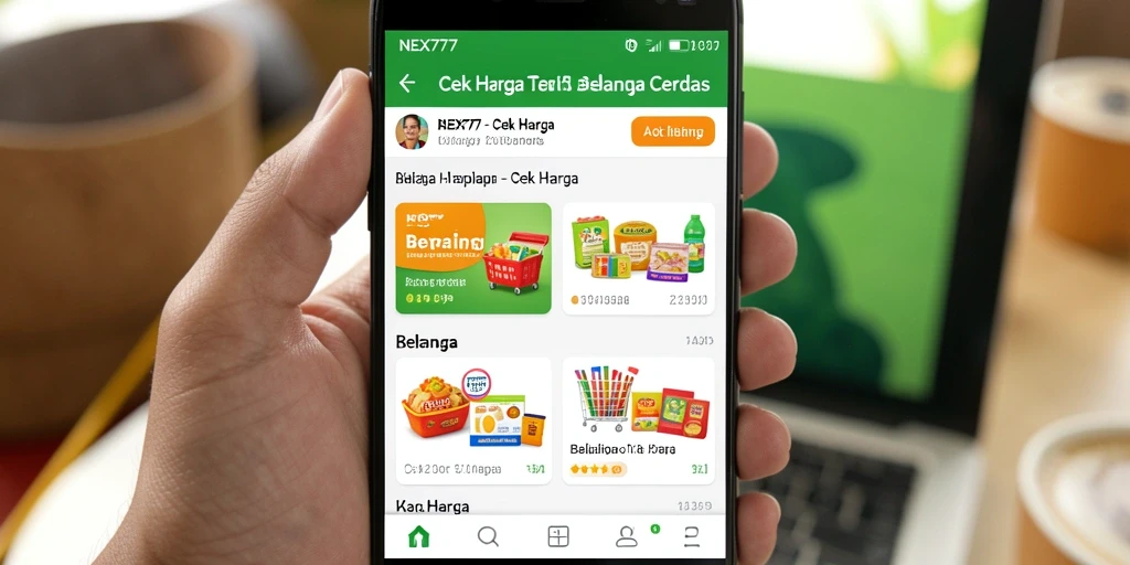 Tampilan antarmuka NEX777 yang simpel dan informatif untuk cek harga.