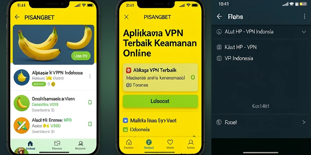 Tampilan antarmuka PISANGBET yang bersih dan fungsional untuk penggunaan VPN.