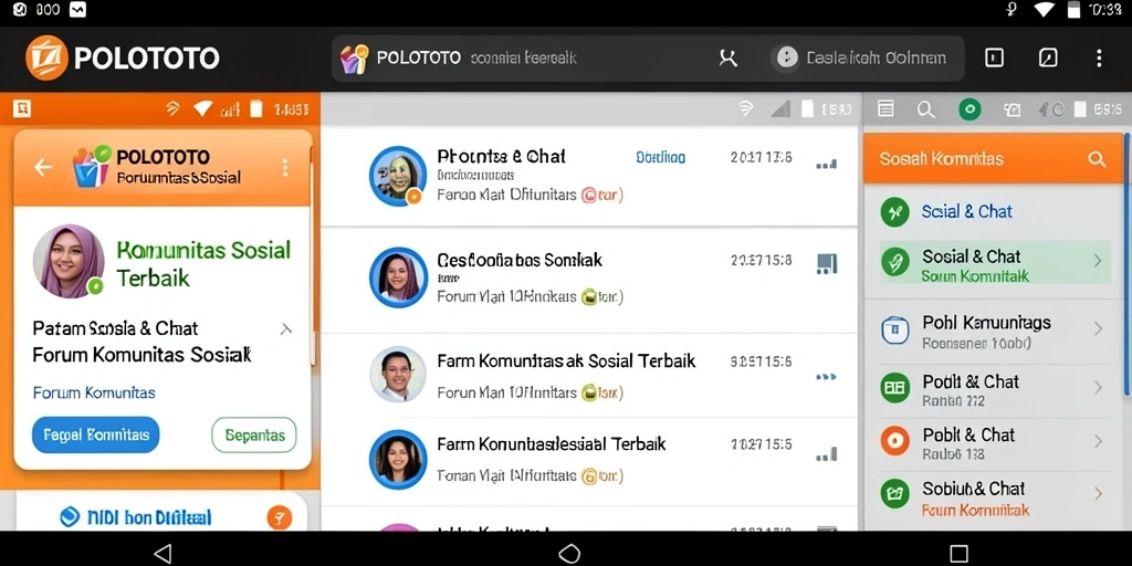 Antarmuka menarik dan mudah digunakan untuk berkomunikasi.