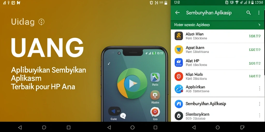Antarmuka UANG yang memudahkan menyembunyikan aplikasi.