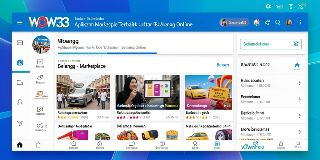 Antarmuka WOW33 yang ramah pengguna untuk belanja mudah dan cepat.